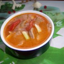 番茄蒜頭豬肝湯的做法