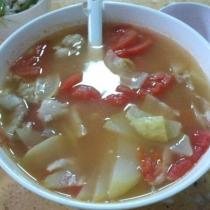 西紅柿付瓜肉片湯的做法