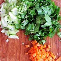 青菜燜飯的做法圖解3