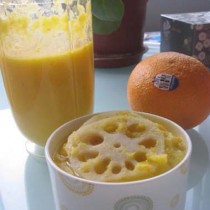 橙汁藕片的做法