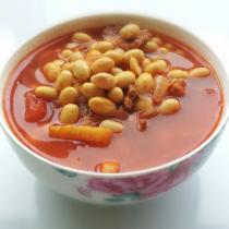 番茄牛肉黃豆湯的做法