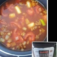 番茄牛肉黃豆湯的做法圖解7
