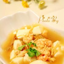 瑤柱蝦仁豆腐湯的做法