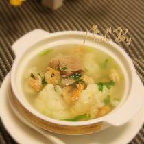 菜花蝦米排骨湯的做法