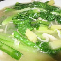 青菜味增湯的做法