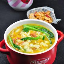 南瓜火腿疙瘩湯的做法